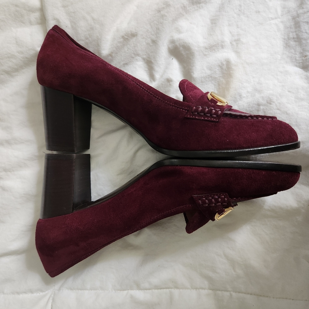 Ralph Lauren Purple Label Eline Calf-Suede Loafer Shoes Italy Sz 38 1/2 - US8 - Picture 4 of 12